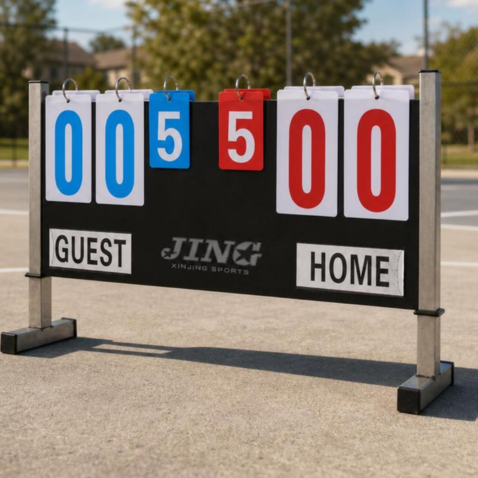 Tabellone Segnapunti Sportivo Manuale Pavimento Tabellone Punteggio Segnapunti da Terra Numeri Extra Grandi Facili da Vedere Piedi Base Stabili Metallo Adatto per Palestre Scuole Tornei Partite