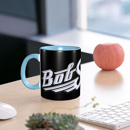 Miniatura 4 de CONCAVER Bob Music Seger Singer Logo Ceramic Coffee Mugs 12 Oz Cups Handles For Coffee, Beverages, Tea, Gift Tea Music Lovers Gifts Sky Blue