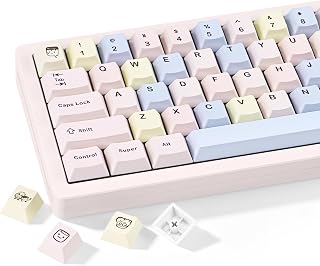Marshmallow Theme Pink Custom Cute Cartoon Keycaps