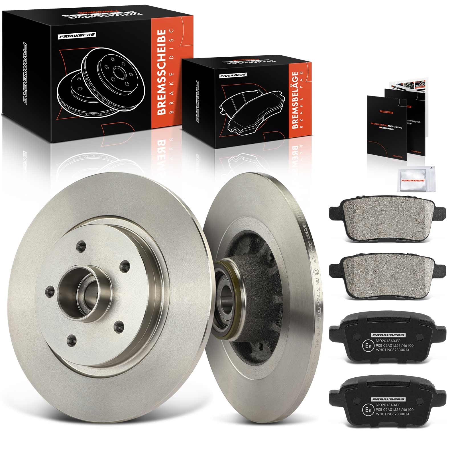 Frankberg Discos y pastillas de freno traseros de 274 mm 7701209869 | Compatible con: K.a.n.g.o.o/Grand K.a.n.g.o.o KW0/1, K.a.n.g.o.o Express FW0/1, K.a.n.g.o.o Be Bop KW0/1