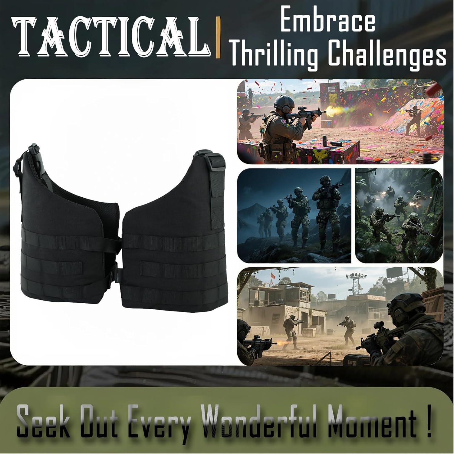 Tactical Leg Panel Mount, MOLLE Compatible Thigh Rig Accessory with Drop Extension, Waist-Hung Leg Holster Platform for Tactical Gear, Hunting and Military Equipment