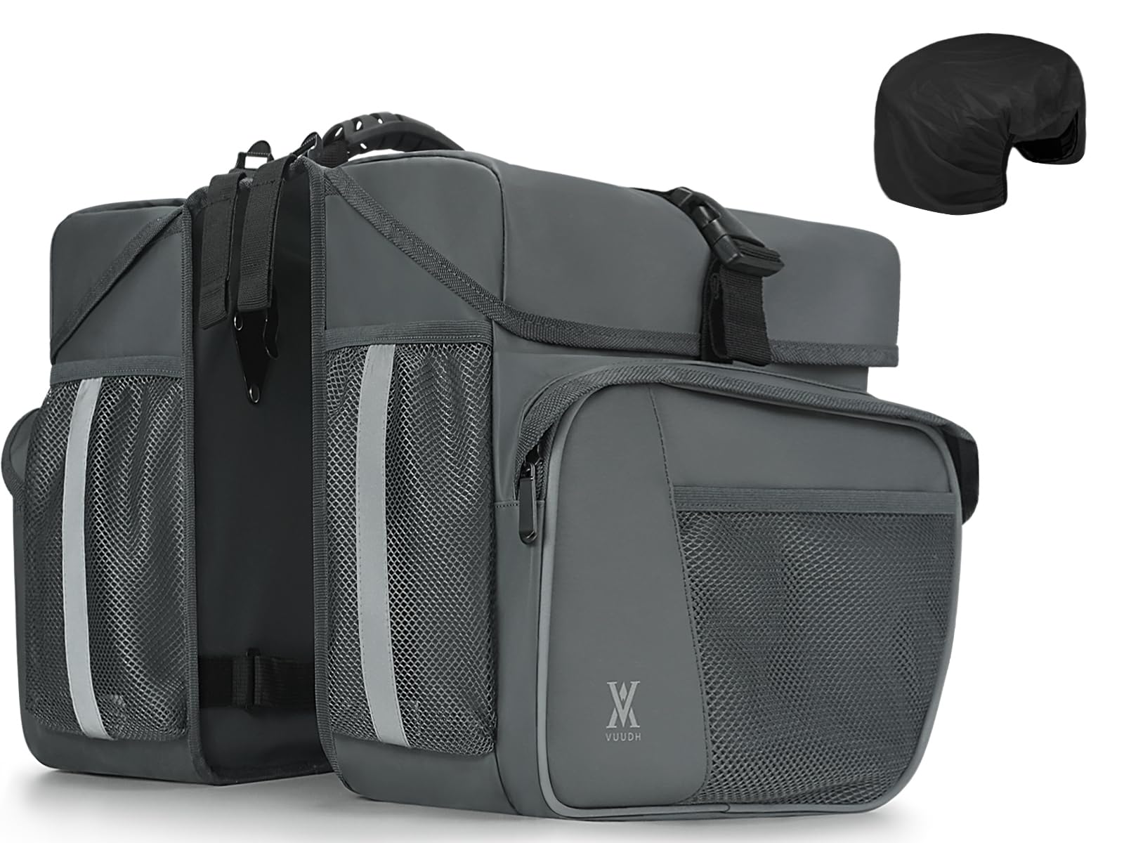 Waterproof Double Panniers Bag - 36L Saddle Bags for Rear Rack Bicycles with Safety Reflective Strips, Bicycle Commuting Pannier Fit Most Bicycle Rack