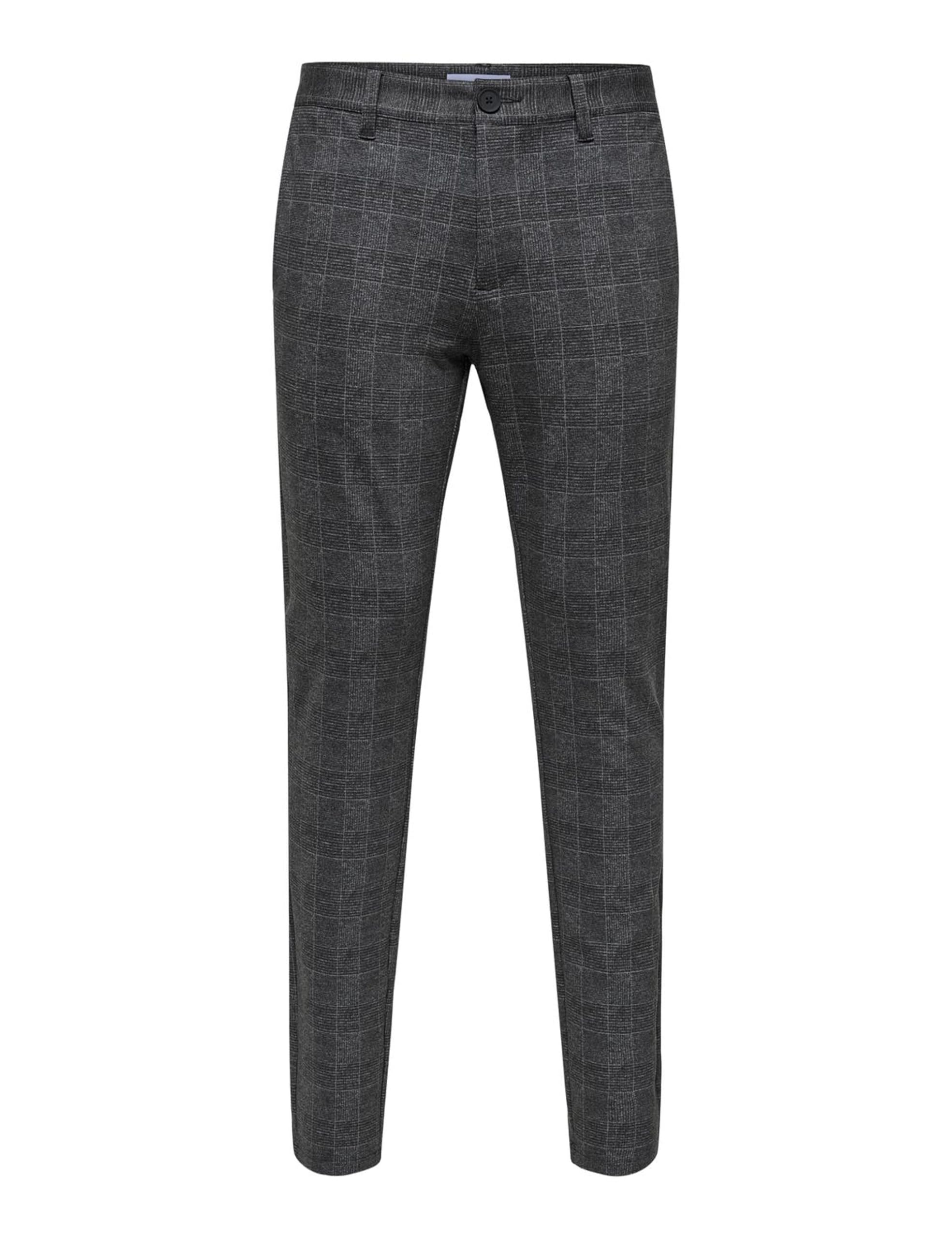 ONLY & SONS Men's Onsmark Slim Check Pants 9887 Noos Black 36W/32L