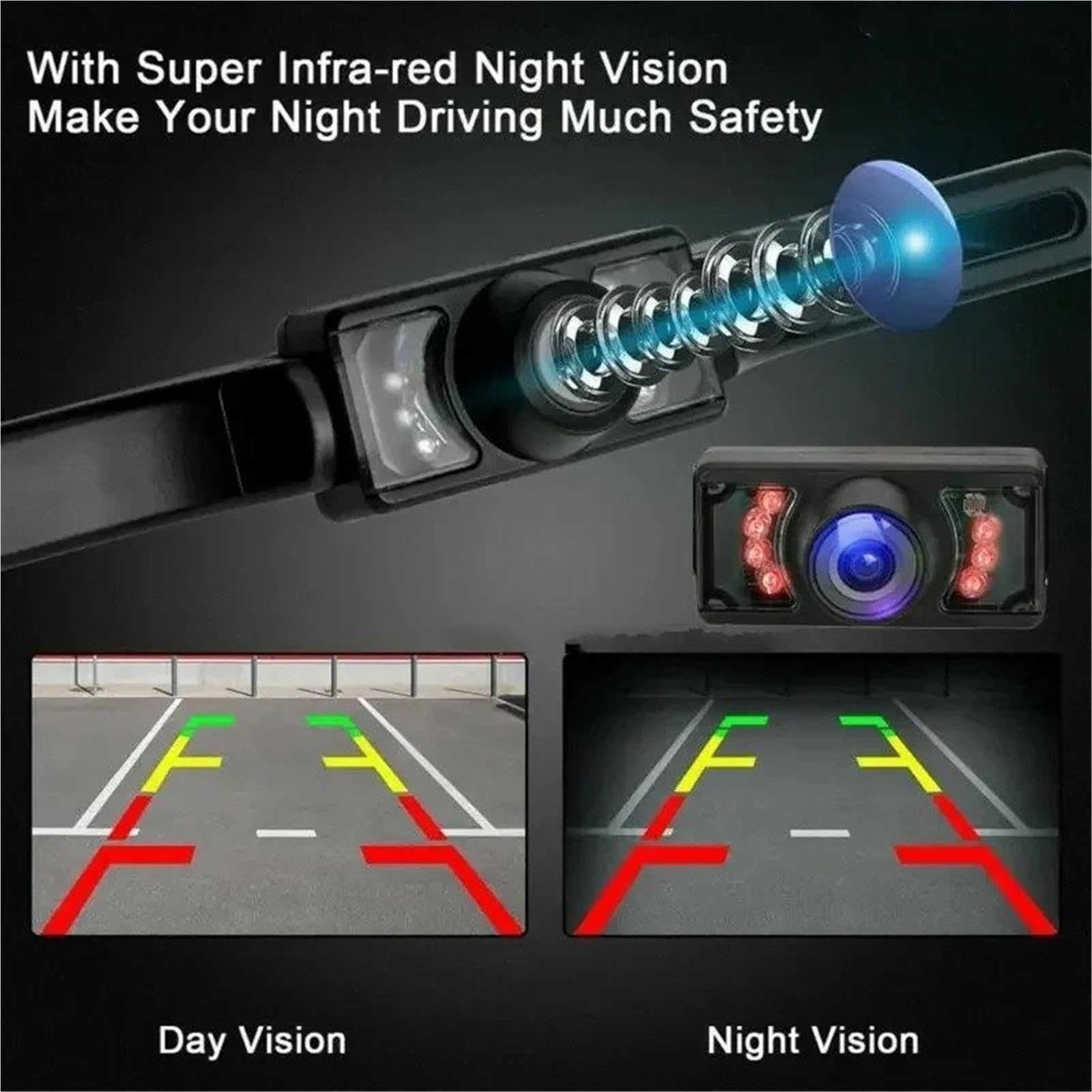Kit De Cámara Visión Trasera Inalámbrica 7" con Monitor Y Fotorresistencia para Coche, Camión para Furgoneta. Cámara Trasera