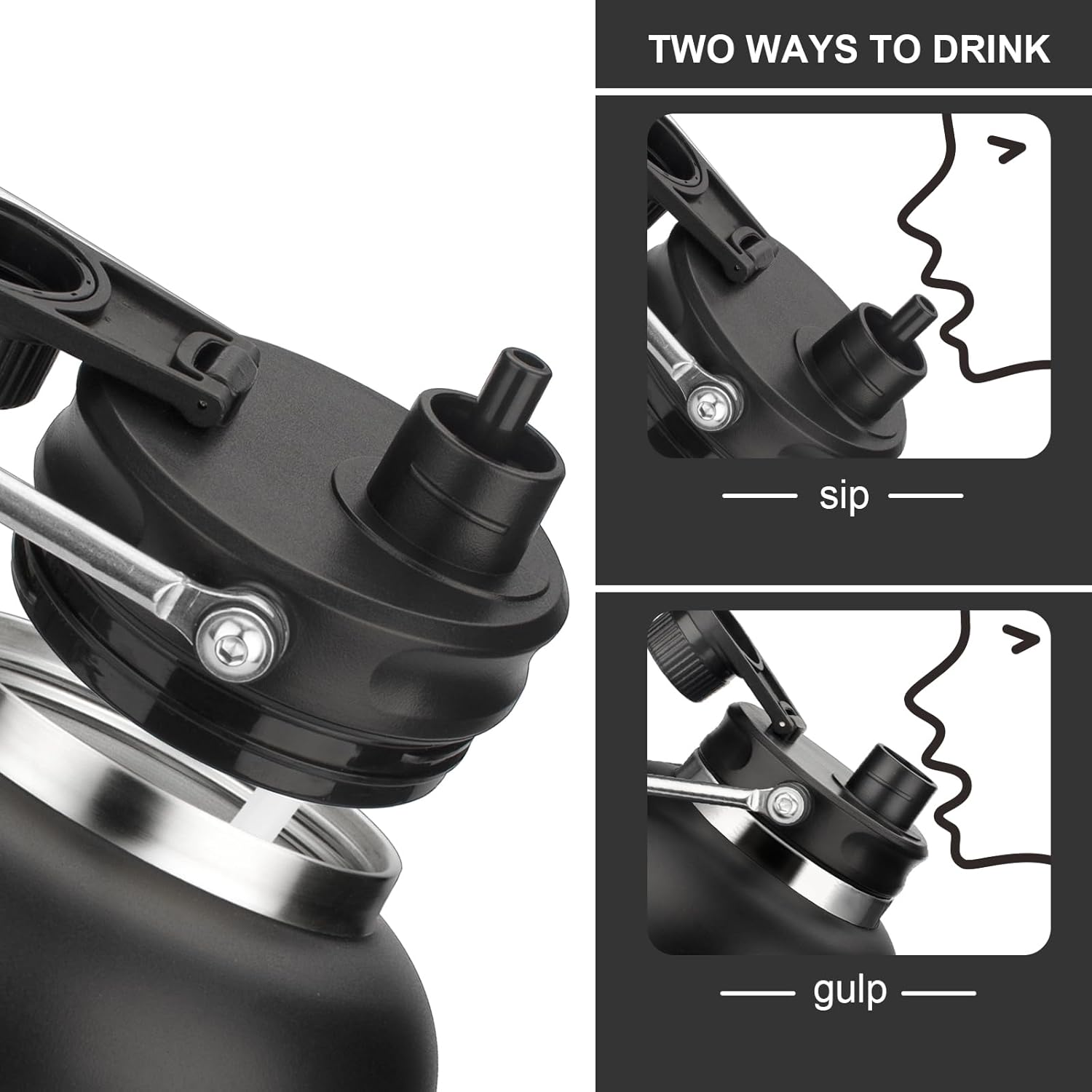 Zenbo One Gallon Jug with Straw, 128 oz Double Wall Vacuum Insulated Sports Water Bottle, Keeps Cold up to 48 Hours, Leak-Proof & Sweat-Proof Stainless Steel Water Jug for Gym, Outdoor & Camping - Image 5