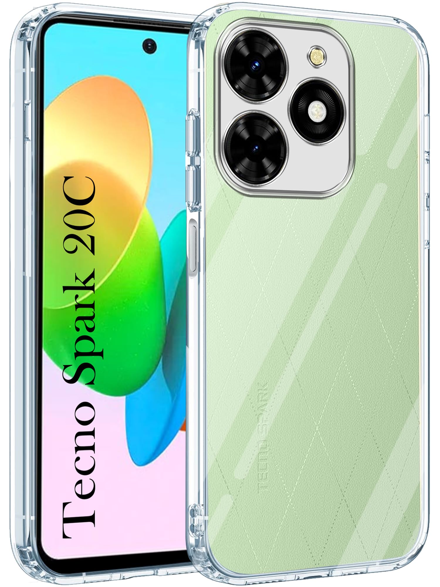 Jkobi Back Cover for Tecno Spark 20C (Silicone Clear Shockproof Case with Camera Protection | Soft and Flexible | Transparent) (B0CYT82YC5) Amazon Price History, Amazon Price Tracker