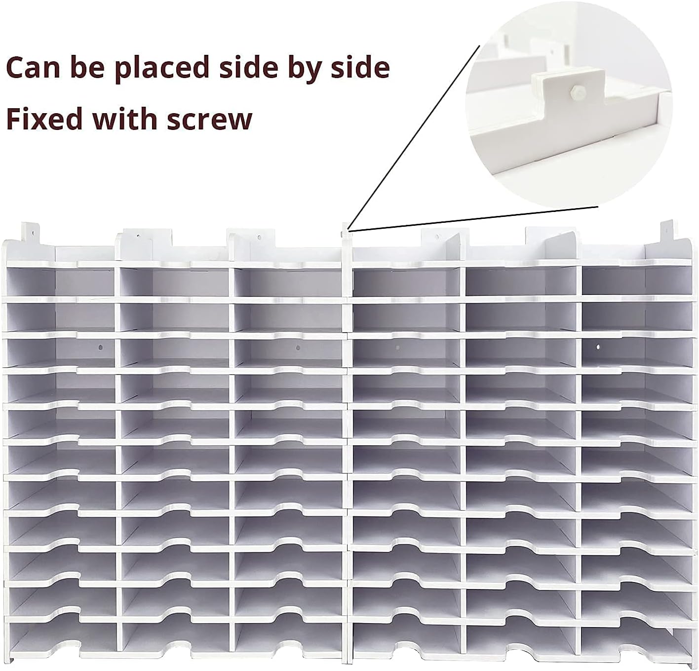 Sanfurney 36 Slots Ink Pad Storage Holder and Wall-Mounted Stamp Pad Organizer Rack for Standard Size Ink Pads, Stackable Christmas
