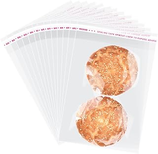 ZGORENDZ 300 Pcs Clear Cellophane Bags 5x7 Inches, Self Sealing Resealable Cookie Bags for Candy, Gifts, Favors, Bakery Supplies, Chocolate Chip Cookies, Brownies