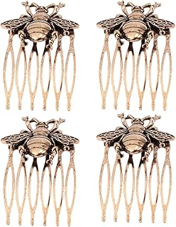 Minkissy 4pcs Vintage Hair Comb Bee Cartoon Animal Comb Headwear Hairpin Hair Accessories for Wedding Banquet Party