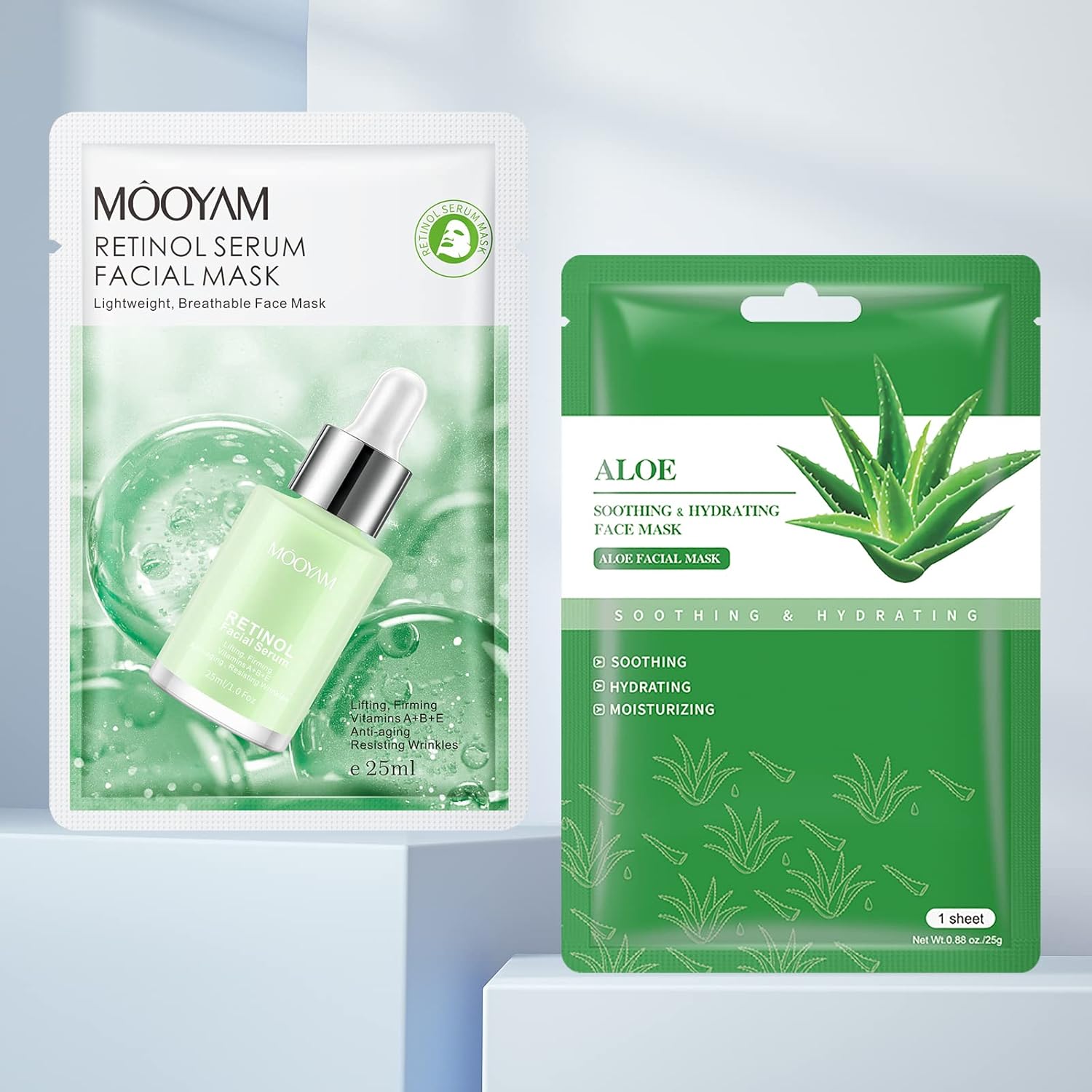 20 PCS Face Mask Skincare Beauty, 10 PCS Sheet Mask, 10