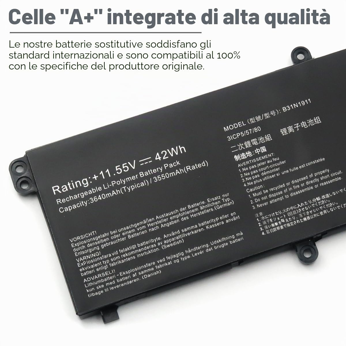 B31N1911 C31N1911 Laptop Batteria per ASUS VivoBook Flip TM420I TM420IA TP470EA D413D TM420U TM420UA S413 S413DA S413JA K413 K413EA M413 M413D TM420 TP420 TP470 TP470EZ X413 X413F X413FA