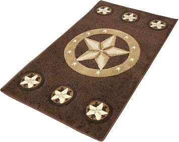 Texas Star Western Brown Novelty Area Rug #CR87 2 Feet X 3 Feet