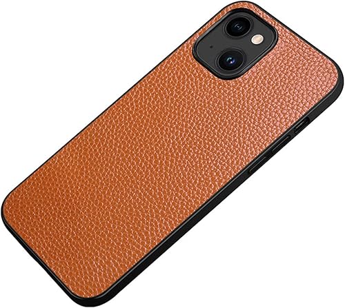 Miniatura 10 de Funda de cuero para iPhone 1414 Plus14 Pro14 Pro Max, piel auténtica de lujo, ajuste delgado, ligera, antideslizante, a prueba de golpes, funda