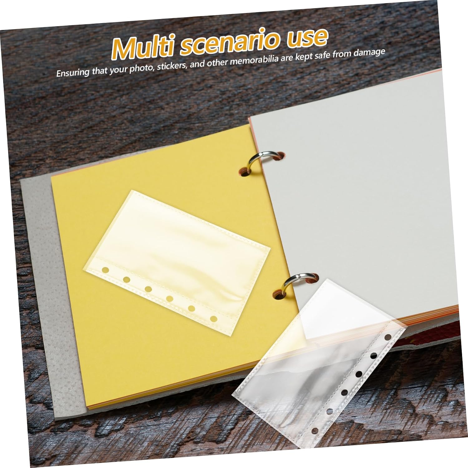 Hemobllo 60pcs Plastic Binder Sleeves for Scrapbook Binders Clear Page Protectors Heavy Duty Photo Page Protectors for Creative Projects Double-Sided Design for Enhanced