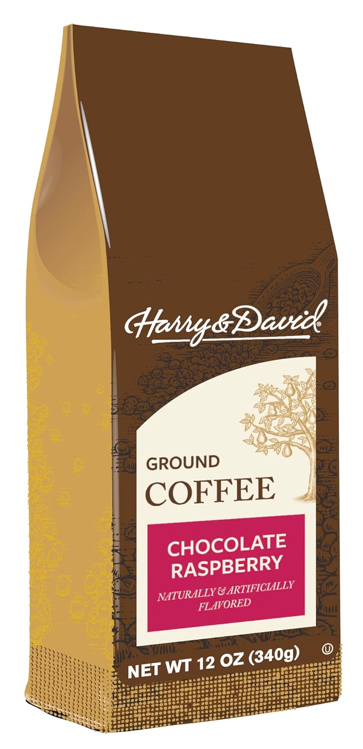 Harry & David Ground Coffee, Chocolate Raspberry, 12 oz bag (Pack of 2)