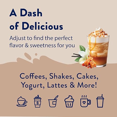 Miniatura 6 de Jordan's Skinny Mixes Jarabes delgados de Jordania Vanilla Caramel Crème, jarabe con sabor a café sin azúcar, botella de 25,4 onzas