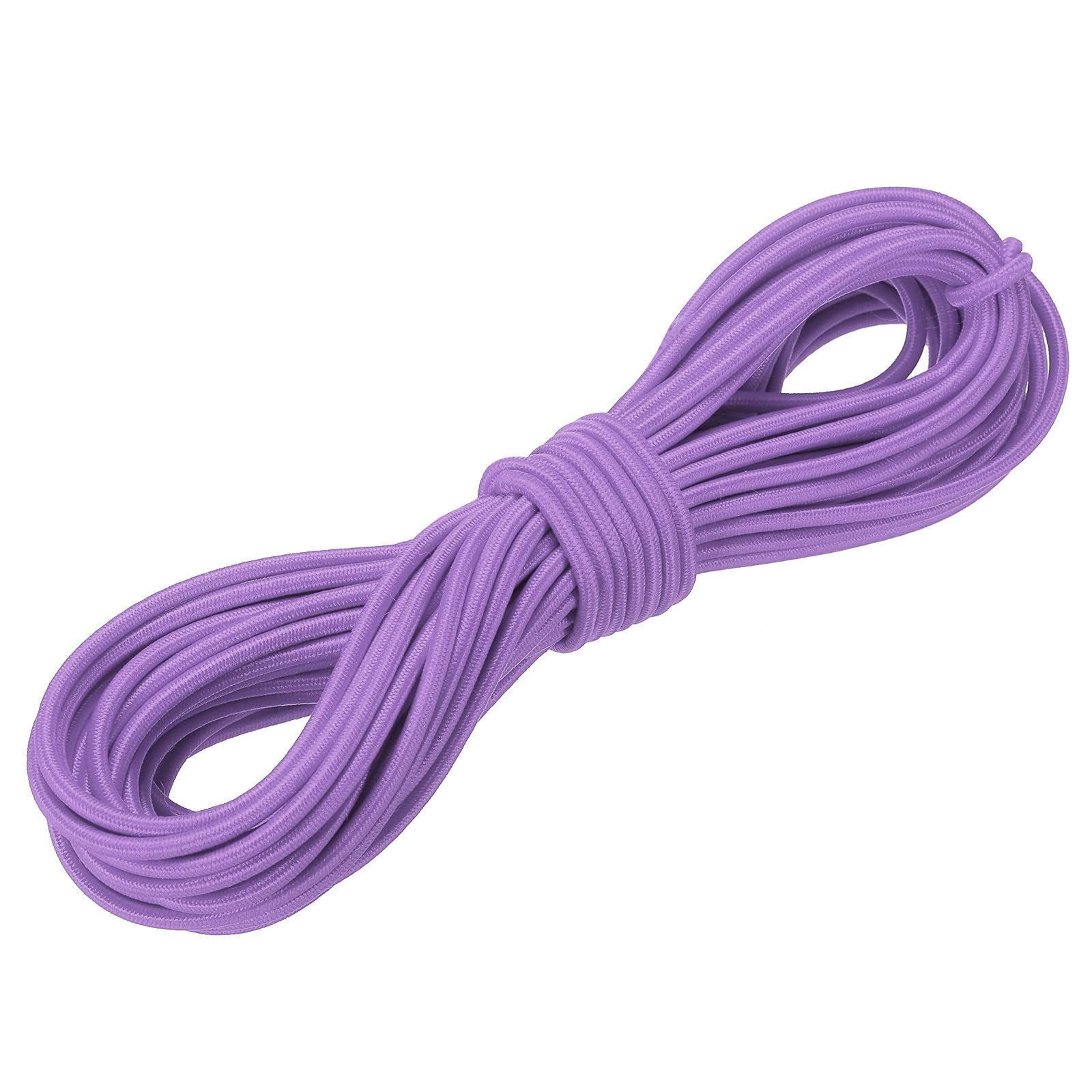 Cuerda elástica morado claro de 3 mm: flexibilidad duradera para bisutería y amarre