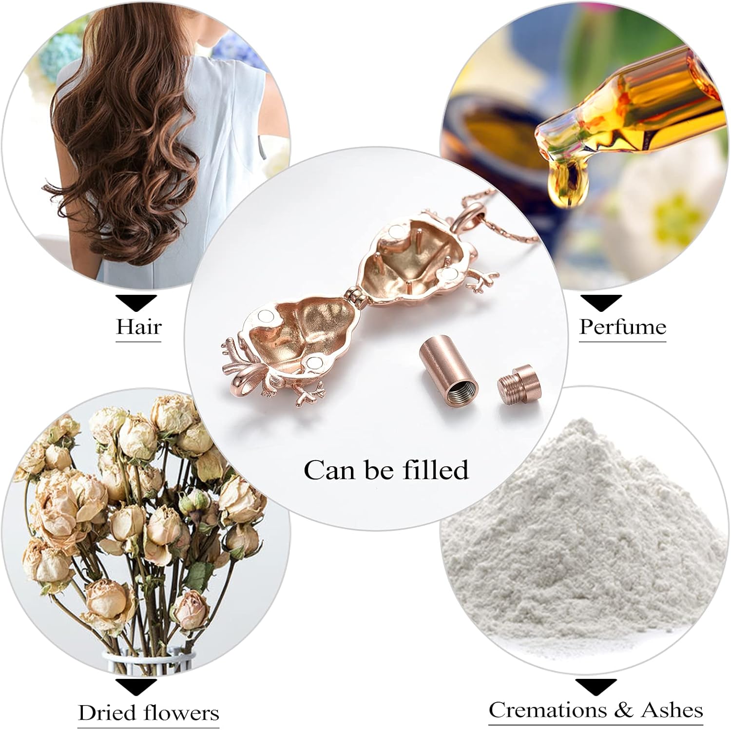 Urn Necklace for Ashes Anatomical Heart Cremation Keepsake Memorial Lockets Cremation Jewelry Pendant Necklace for Ashes Holder for Women Men - Image 5