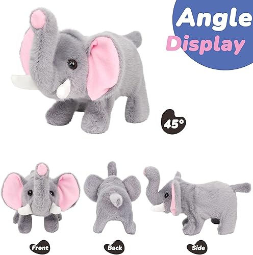 Miniatura 158 de Hopearl - Juguete electrónico interactivo de peluche, mascota con sonidos y movimientos, regalo jirafa animada que camina y mueve la cola