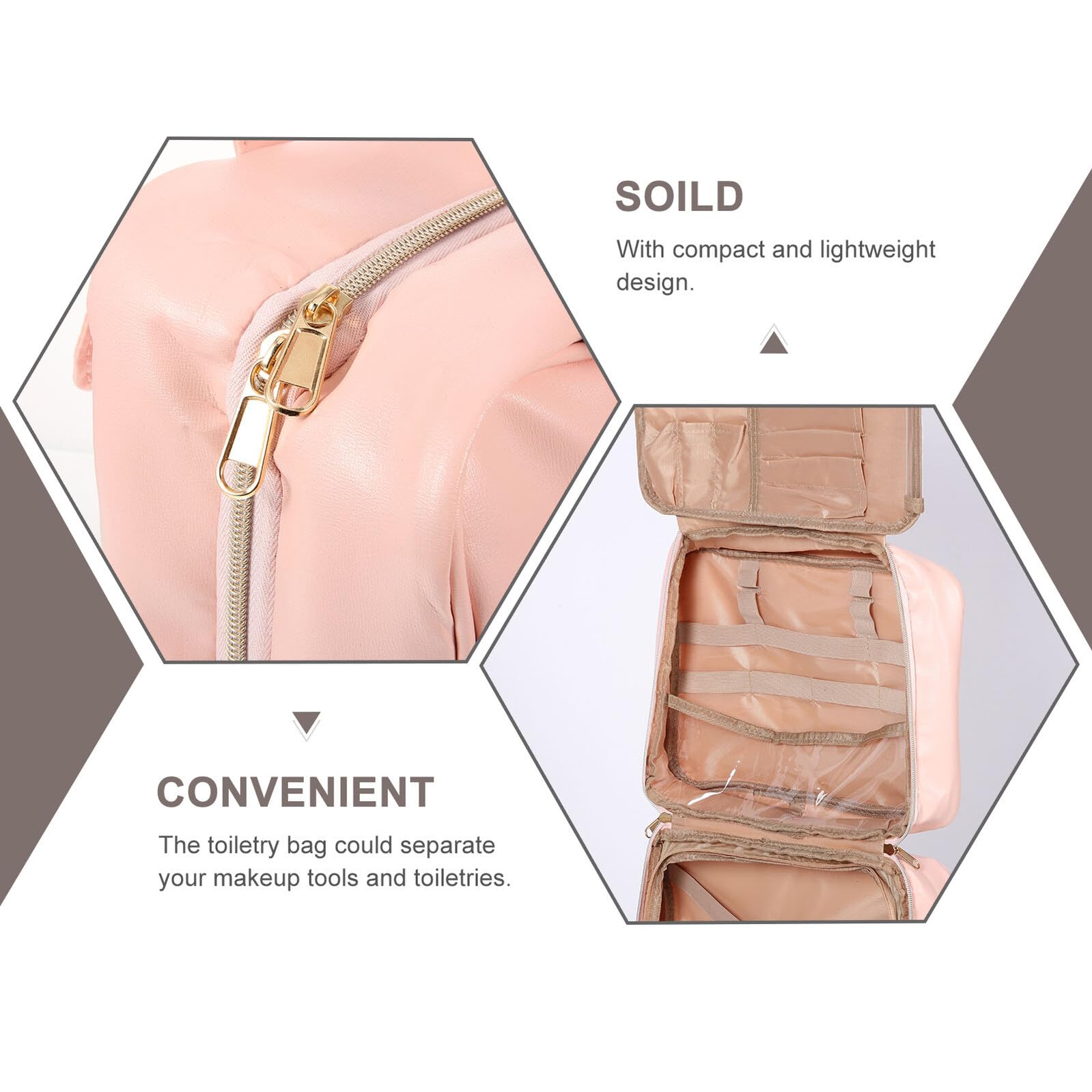 Borsa da Toilette da Viaggio con Scomparti Multipli Borsa per Trucco da Appendere in PU Pelle Organizer Portatile per Toiletries e Make-up per Uomo e Donna