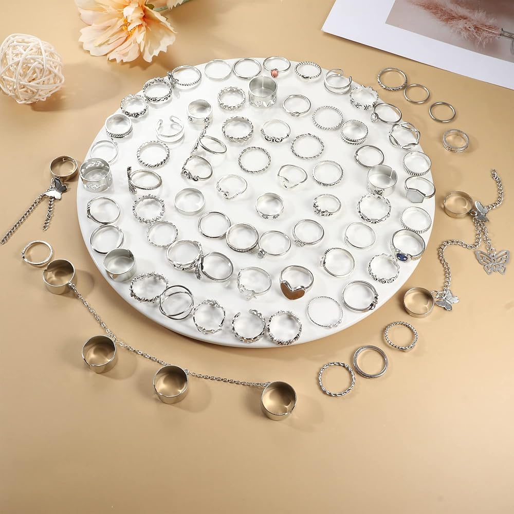 Milacolato 70 Pezzi Anelli Set per Donne Ragazze Knuckle Rings Thumb Rings Argento e Oro Vintage Bohemian Joint Finger Midi Ring Set Confezione di Anelli Impilabili per Regalo Argento