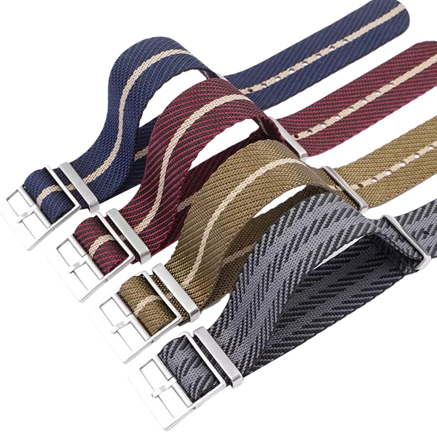18/20/22/24mm Nato Military Woven Nylon Watch Strap Replacement Wrist Band Accessories for Mechanical Watches