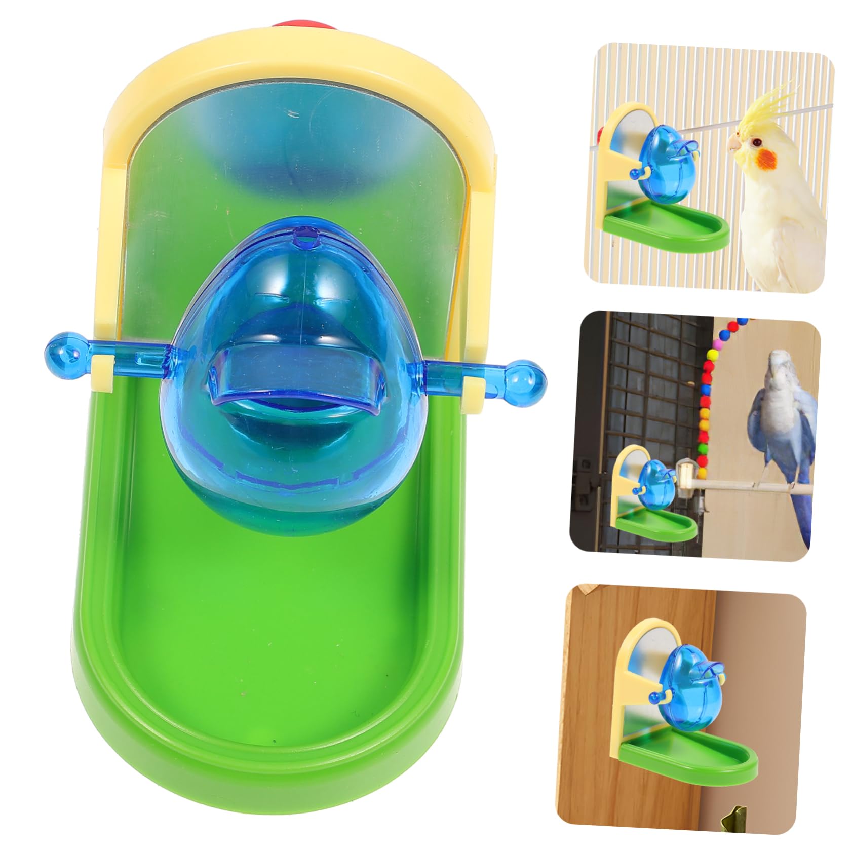 VANZACK Juguete para Pájaros De Entrenamiento Antifugas, Estructura Metálica y Plástico Resistente, Tamaño Mediano, Adecuado Desarrollo Inteligencia y Entretenimiento De Loros como Mascota