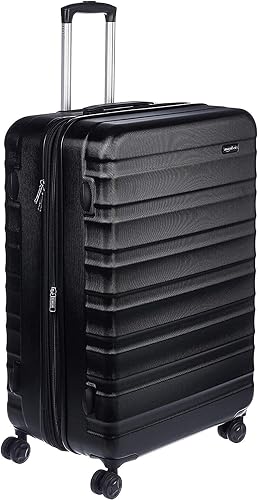 Valise rigide grande 78 cm extensible, 4 roulettes doubles Amazon Basics