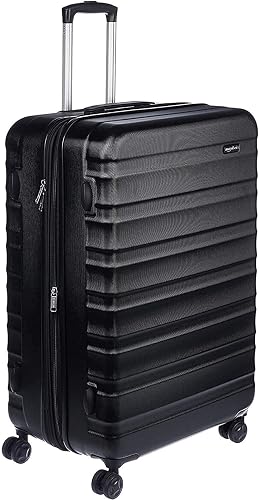 Amazon Basics Hardside Luggage ABS Hard-Shell Spinner / Suitcase with 4 Wheels - 71cm / 28 inches, Black - 24" Burnt Orange