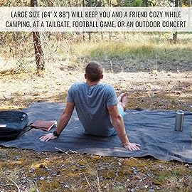 Arcturus Military Wool Blanket - Warm, Thick, Washable - Great for Outdoors, Camping, Stadium Blanket, Picnics, Travel - Car & Bushcraft Survival Kits, Large 64 x 88 4.5 lb
