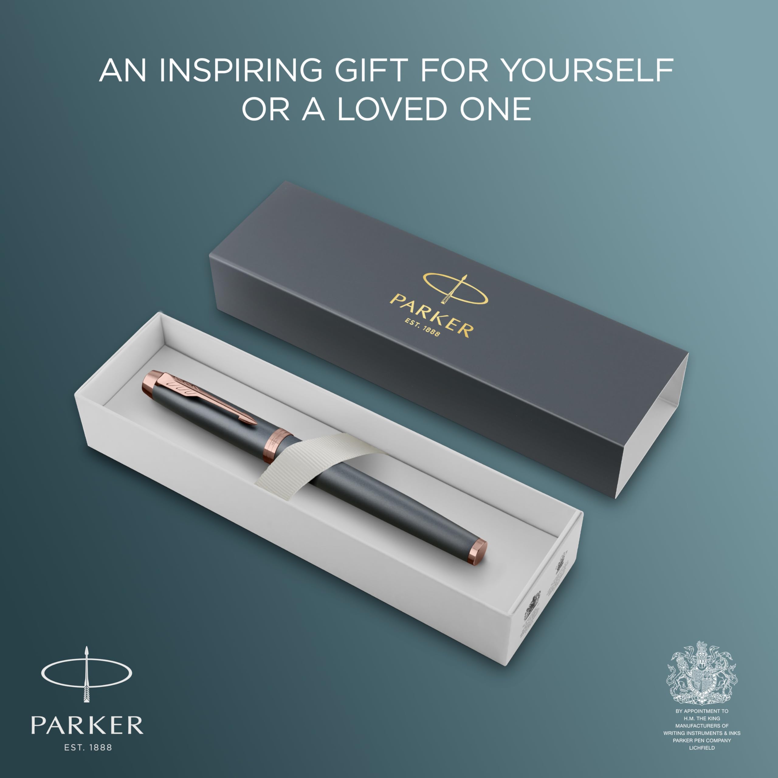 Parker IM Stylo roller | collection Touche Finale | finition gris ardoise | pointe moyenne | encre noire | coffret cadeau