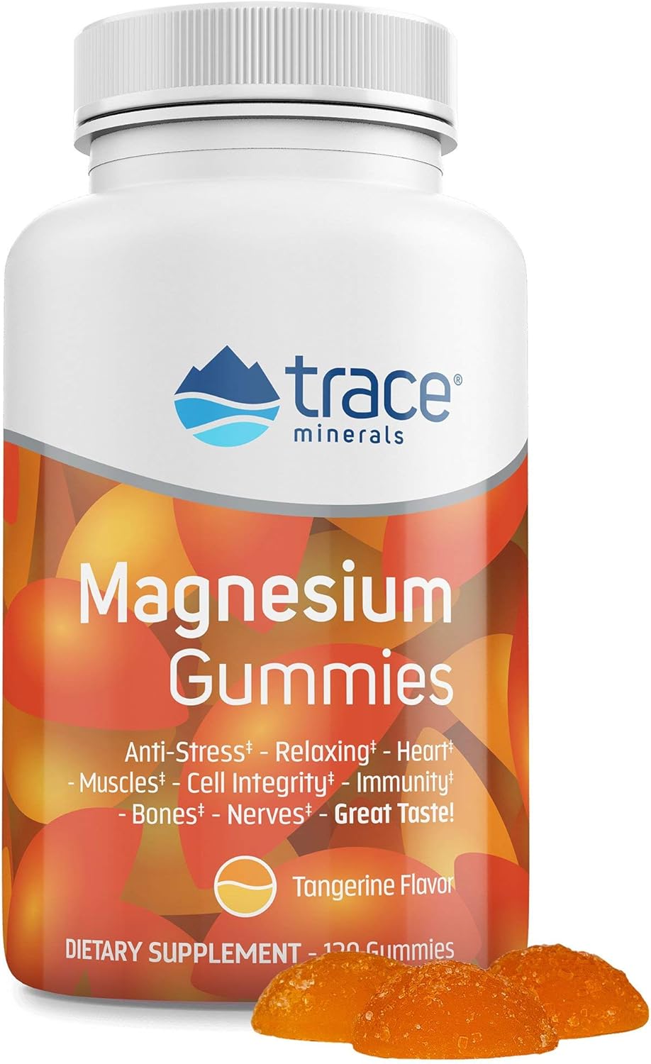 Trace Minerals Research Tangerine Magnesium Gummies 120 Count, 120 CT : Health & Household