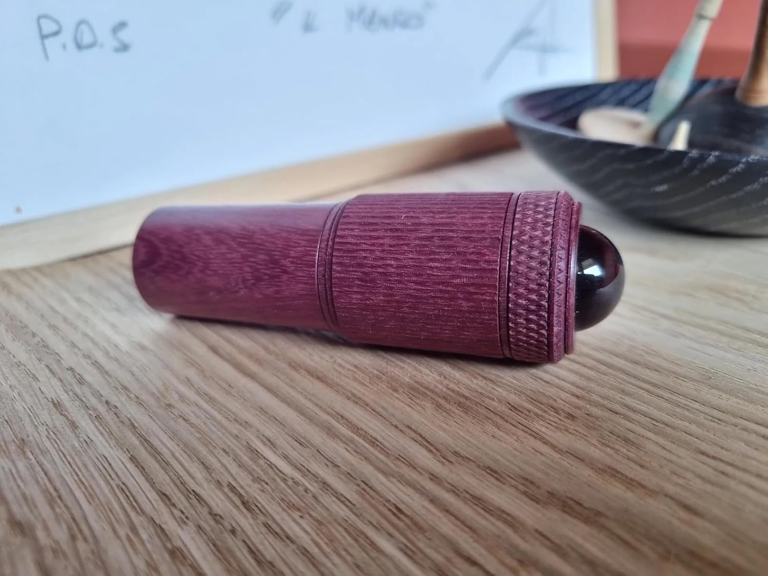 Purple Heart Wood Teleidoscope by Armando Perri - Premium Unique Handmade Scope, Handmade in Switzerland, Small 9.5cm, Adults 14+