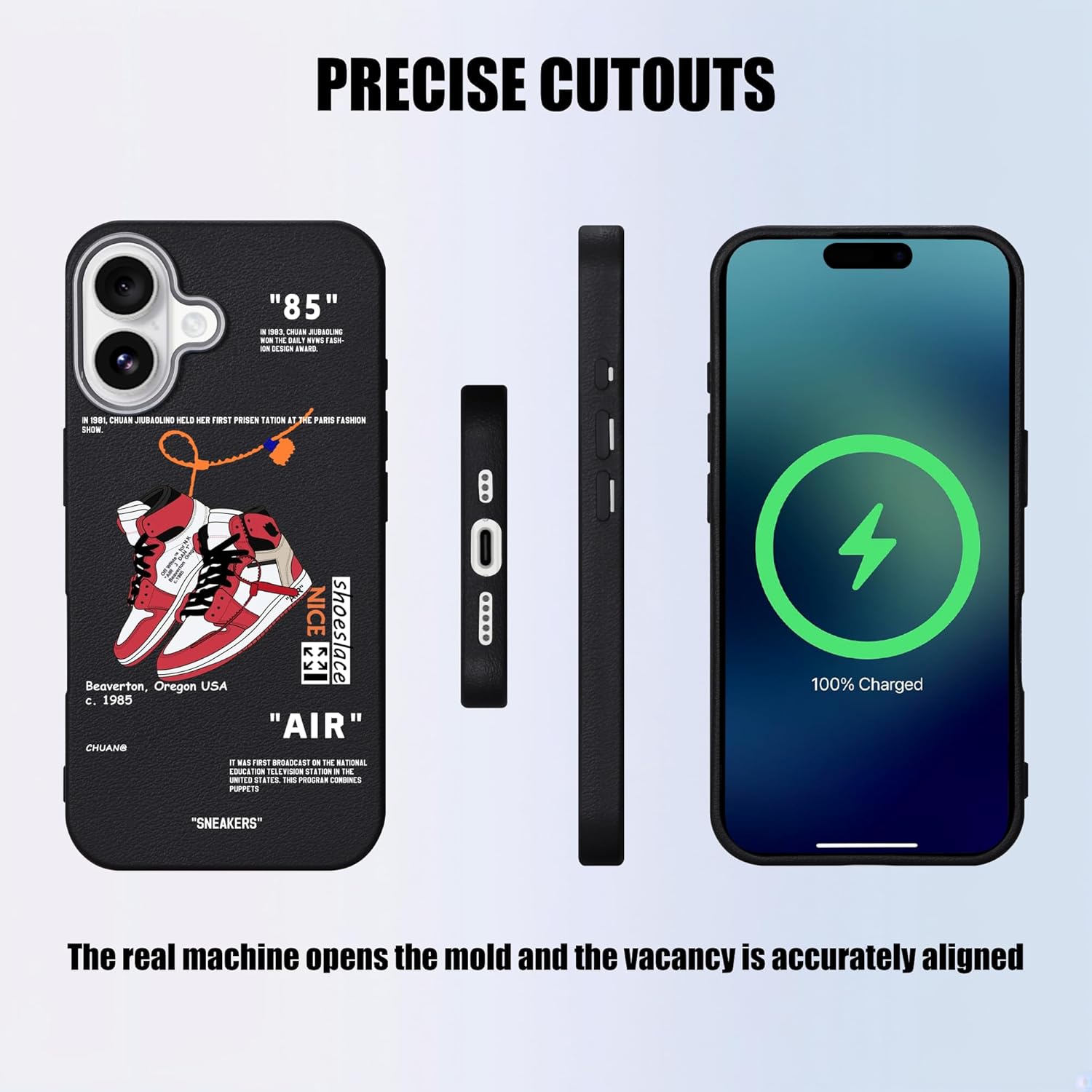 Cool Design Phone Case for iPhone 16 Case for Boys Men Aesthetic Shockproof Basketball Sneaker Sports Designer Cases Compatible with iPhone 16 - Image 7