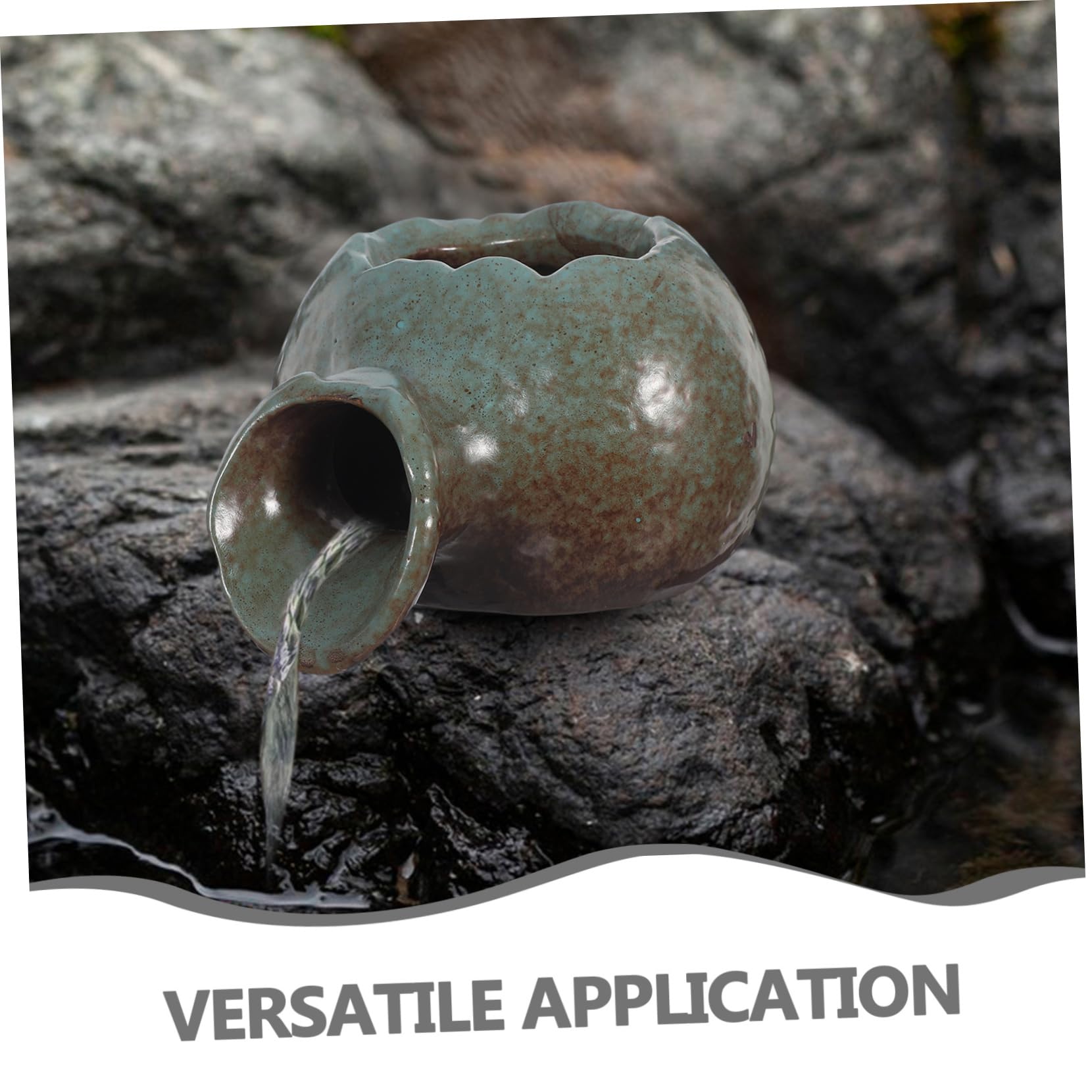 ERINGOGO Vaso di Ceramica Decorativo di Circolazione Acqua Ornamenti per Acquari per Vasche d Acqua Fontane da Giardino e Arredamento da Interno