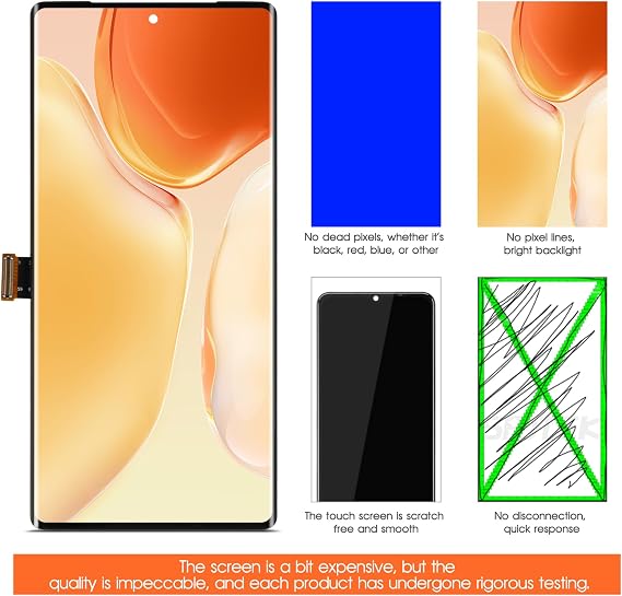 Google Pixel 6 Pro 5G LCDスクリーン交換用OLED Pixel 6 Pro LCDディスプレイ用 GLUOG G8VOU LCDデジタイザー スクリーンタッチアセンブリ フレーム+ビデオ付き指紋機能、指紋ケーブルなし