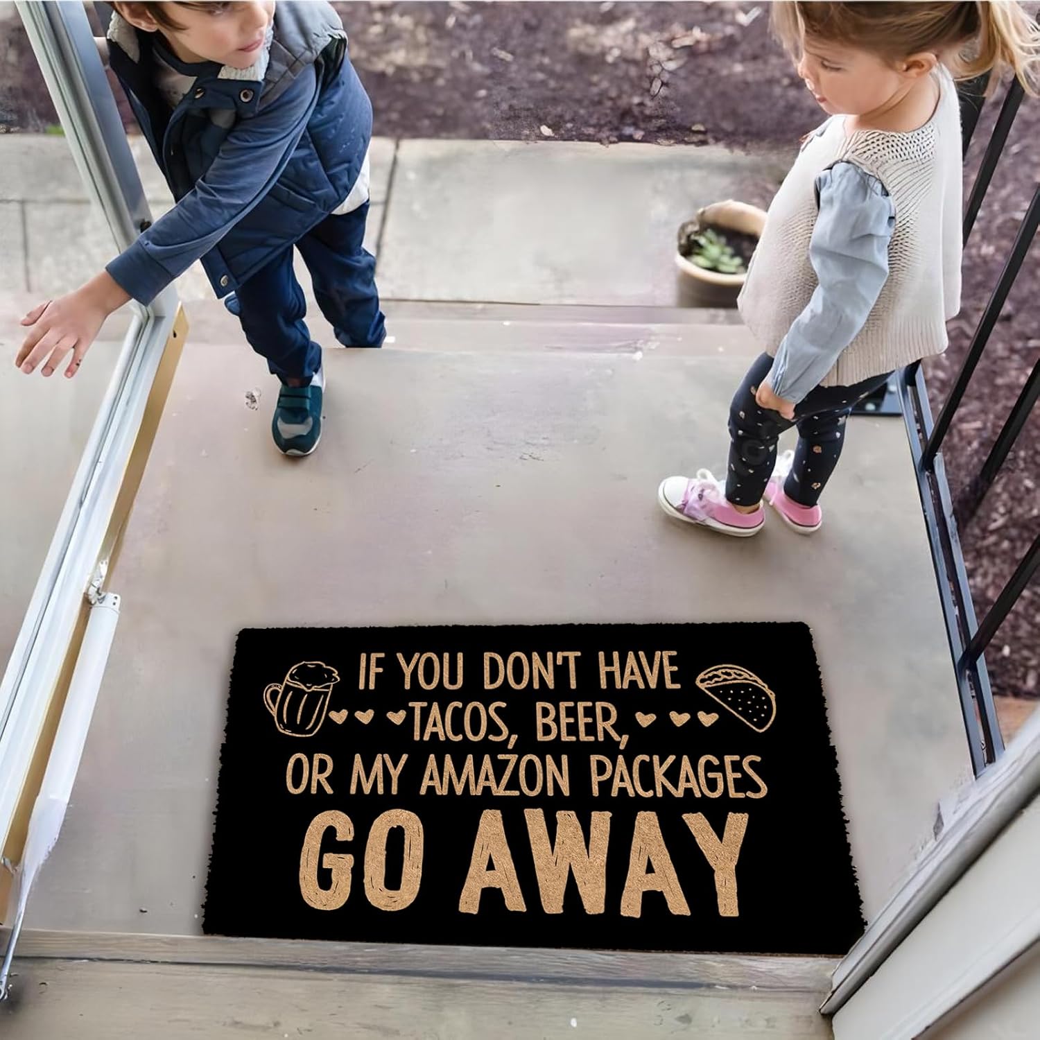 If You Don't Have Tacos, Beer, Or My Packages Go Away 30"x18" Welcome Guests with a Stylish Fall Door Mat Holiday Door Mats Outdoor Winter Door Mat Outdoor Front Door Rug Welcome Mat