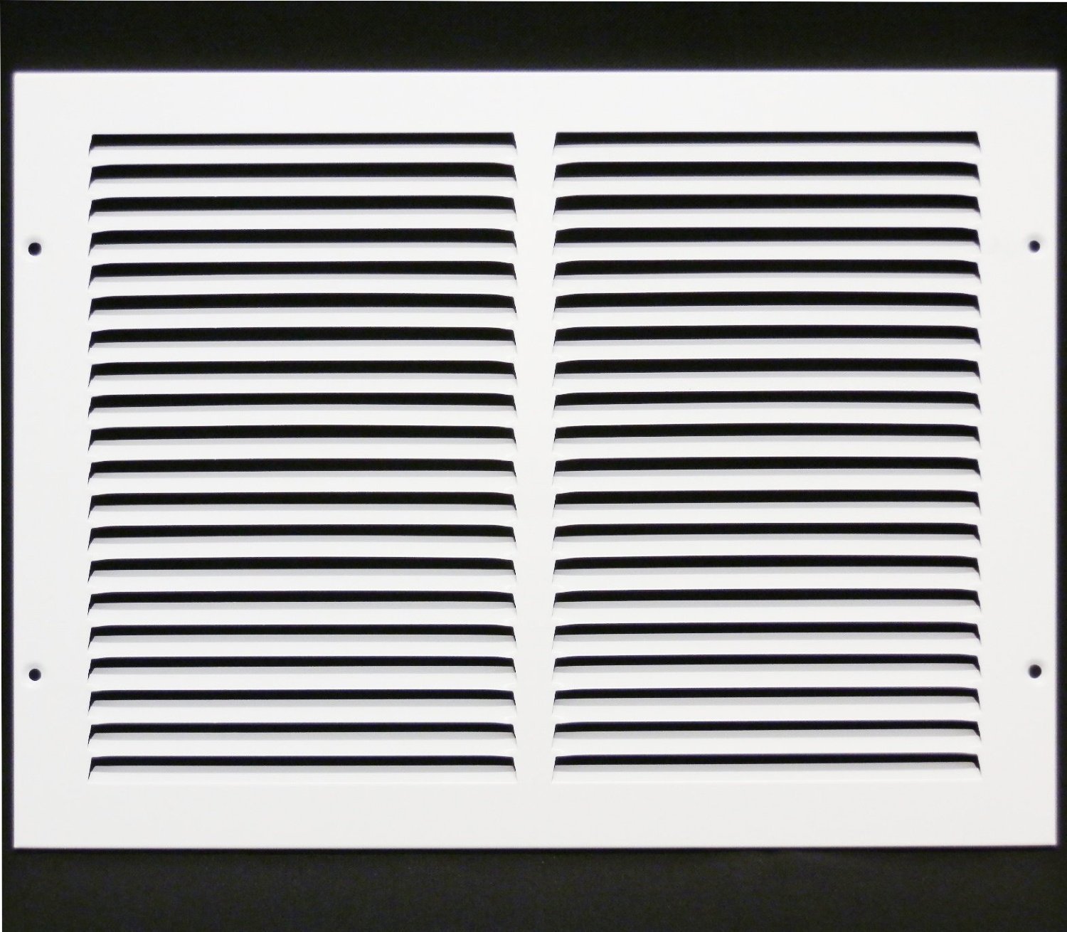 14'' x 8'' [Duct Opening] Flat Stamped Steel Return Air Grille by - Sidewall and Ceiling - HVAC Premium Vent Duct Cover - White [Overall Dimensions: 15.75''w X 9.75''h] — view 42