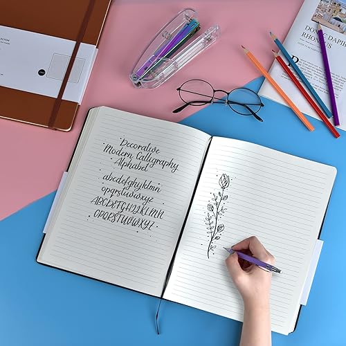 Miniatura 6 de Paquete de 2 cuadernos B5, cuadernos clásicos con rayas universitarias, de tapa dura, para oficina, hogar, escuela, negocios, escritura de notas,