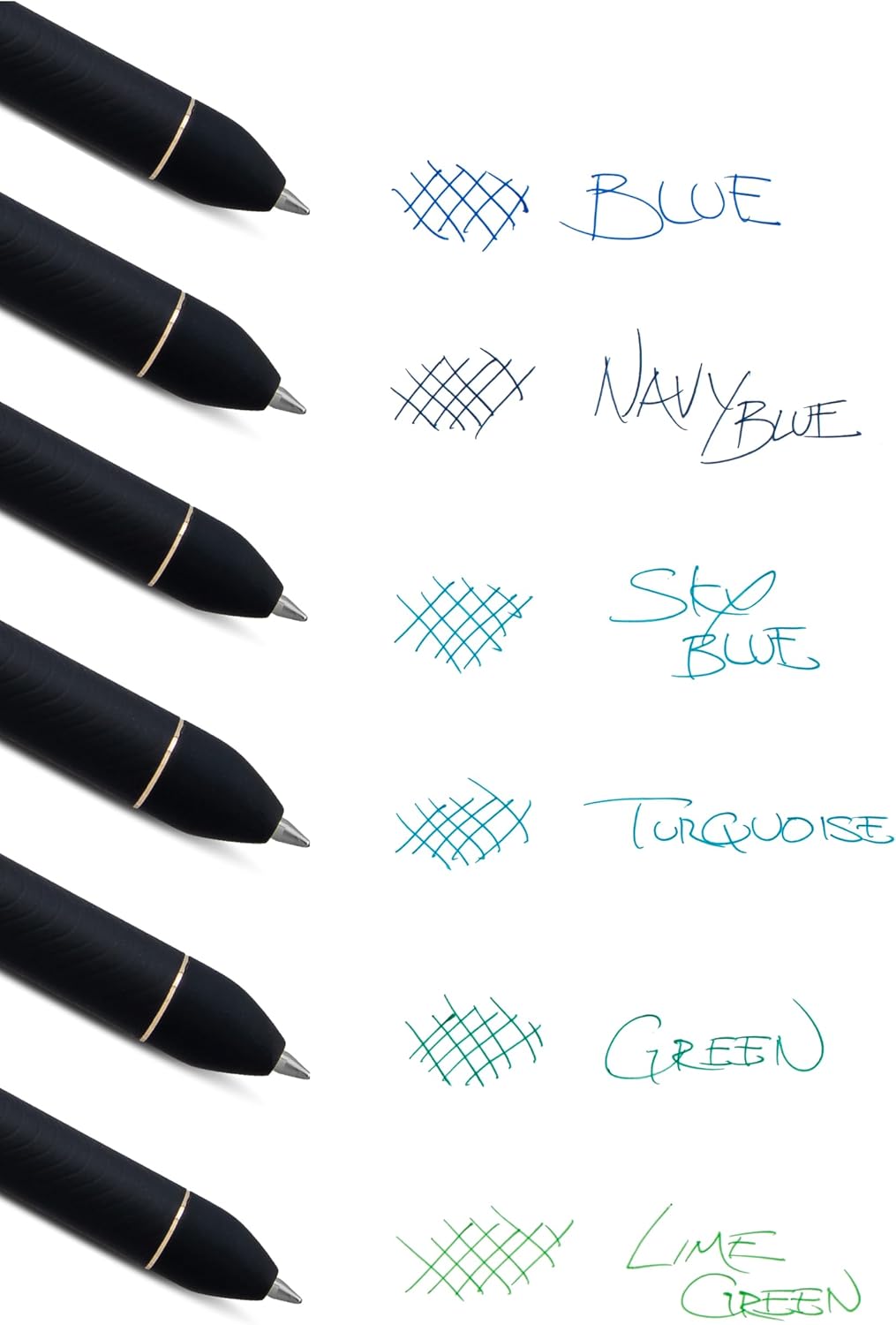 Pentel EnerGel Kuro Shades of Peace, Retractable Liquid Gel Pen, Assorted Ink Colors, Pack of 6 (BL437PEAPF6)