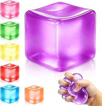 Stress Cube Squishy Fidget Toys, Square Stress Ball Slow Rising Squeeze Toy