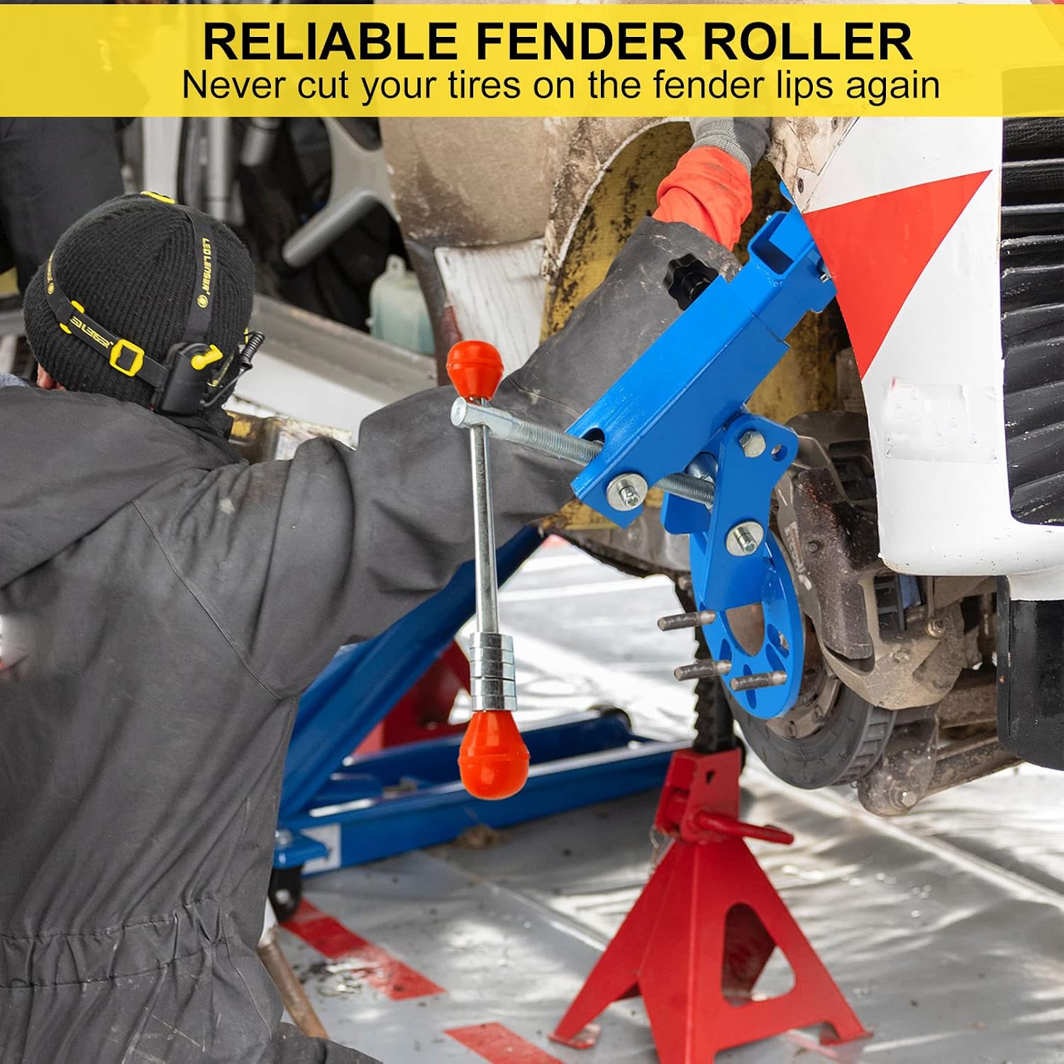 Fender Roller Tool Rolling Reforming Extending Tools Wheel Arch Roller Heavy Duty for Automobile Maintenance Flaring Former Blue