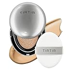 TIRTIR Mask Fit Aura Silver Cushion Foundation | Semi-glow Finish, Natural Coverage, Moisturizing, Lightweight, Korean cushion foundation (31N French Beige, Full Size, 0.63 Fl Oz)