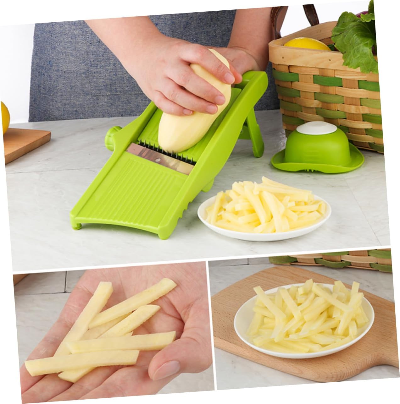 Zerodeko Upgrade Your Kitchen: Potato Vegetable Slicer Chopper Shredder Multifunctional Kitchen Gadget
