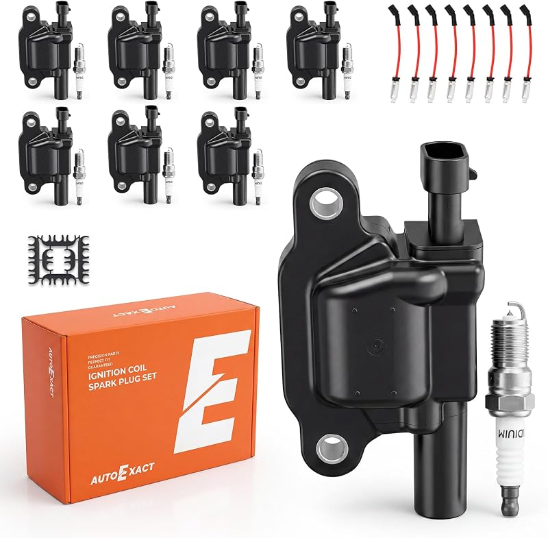 Kit de Bobinas de Ignição UF413 com Velas de Irídio 41-962 e Cabos para Chevy, GMC, Cadillac e Outros – 24 peças