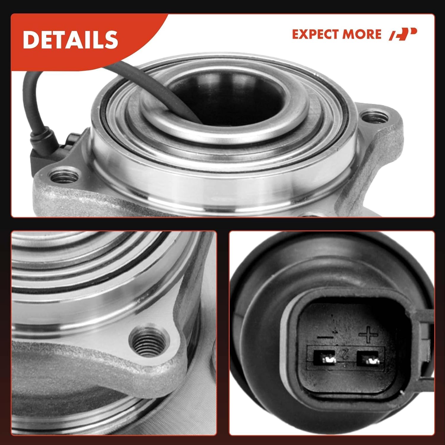 A-Premium Rear Wheel Bearing and Hub Assembly with ABS & 5-Lug