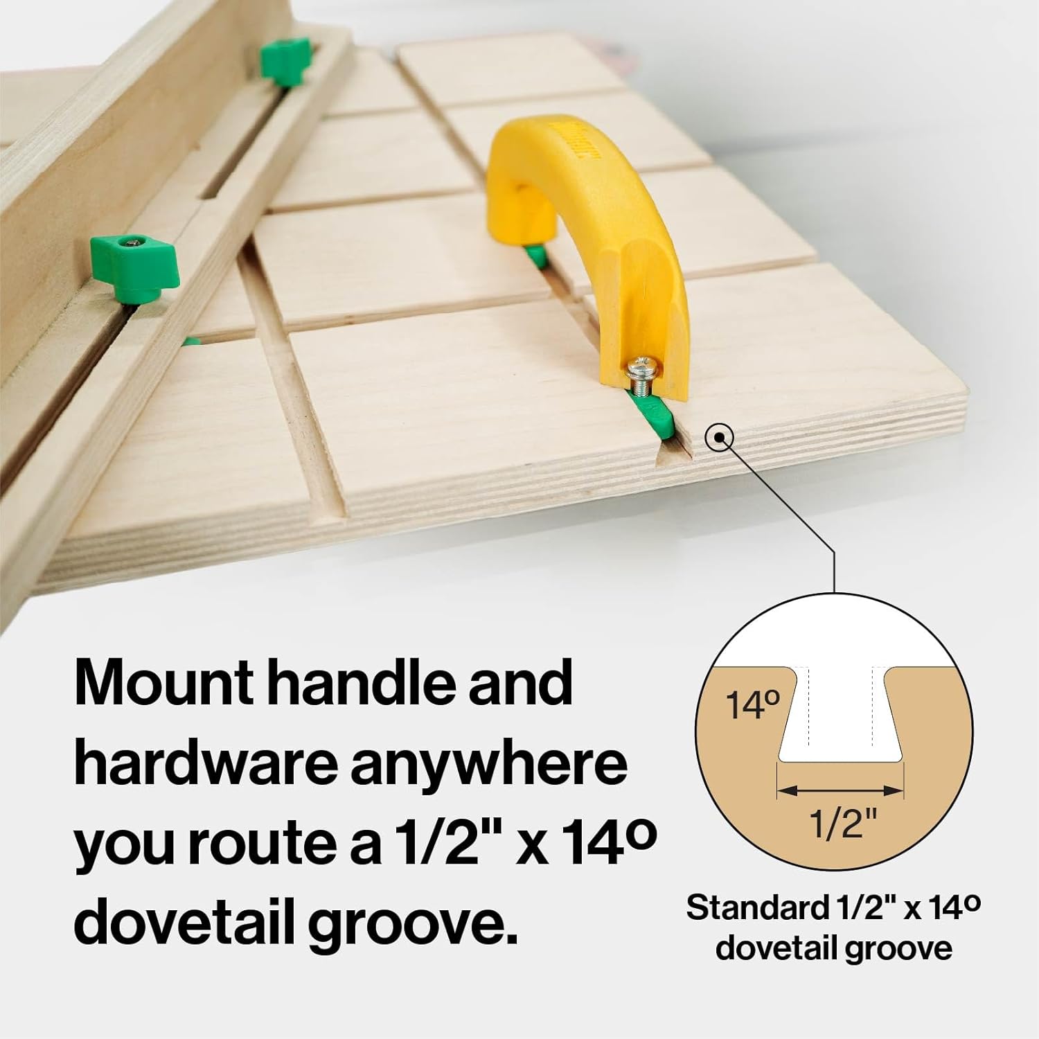 MICROJIG Zeroplay 360 Table Saw Sled Kit and Matchfit Jig Handle for Woodworking, Miter Slot, Includes Project Plans and Drill Template for Mounting