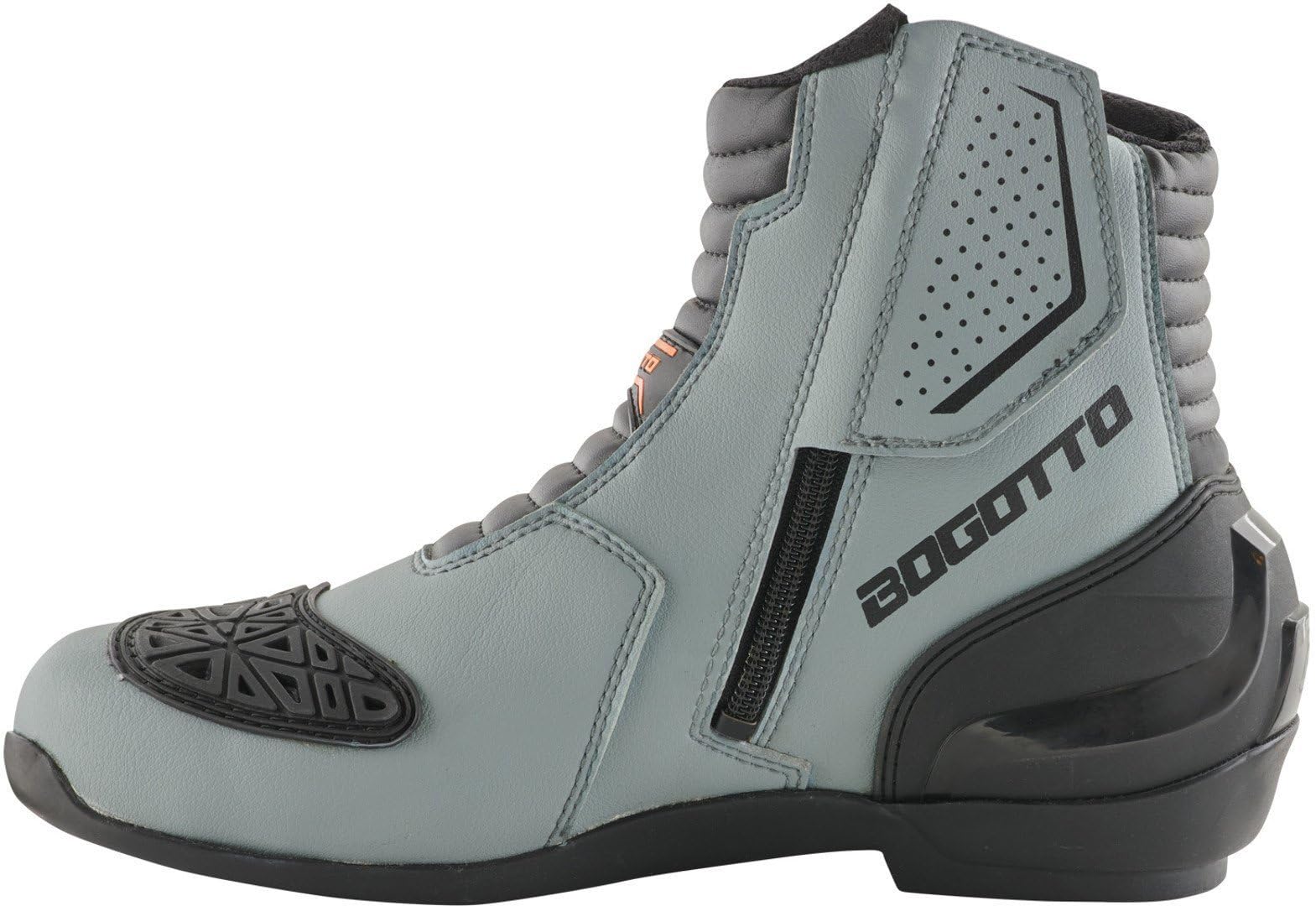 Bogotto Cartagena Stivali da moto traforati, grigio/nero/arancione, 38