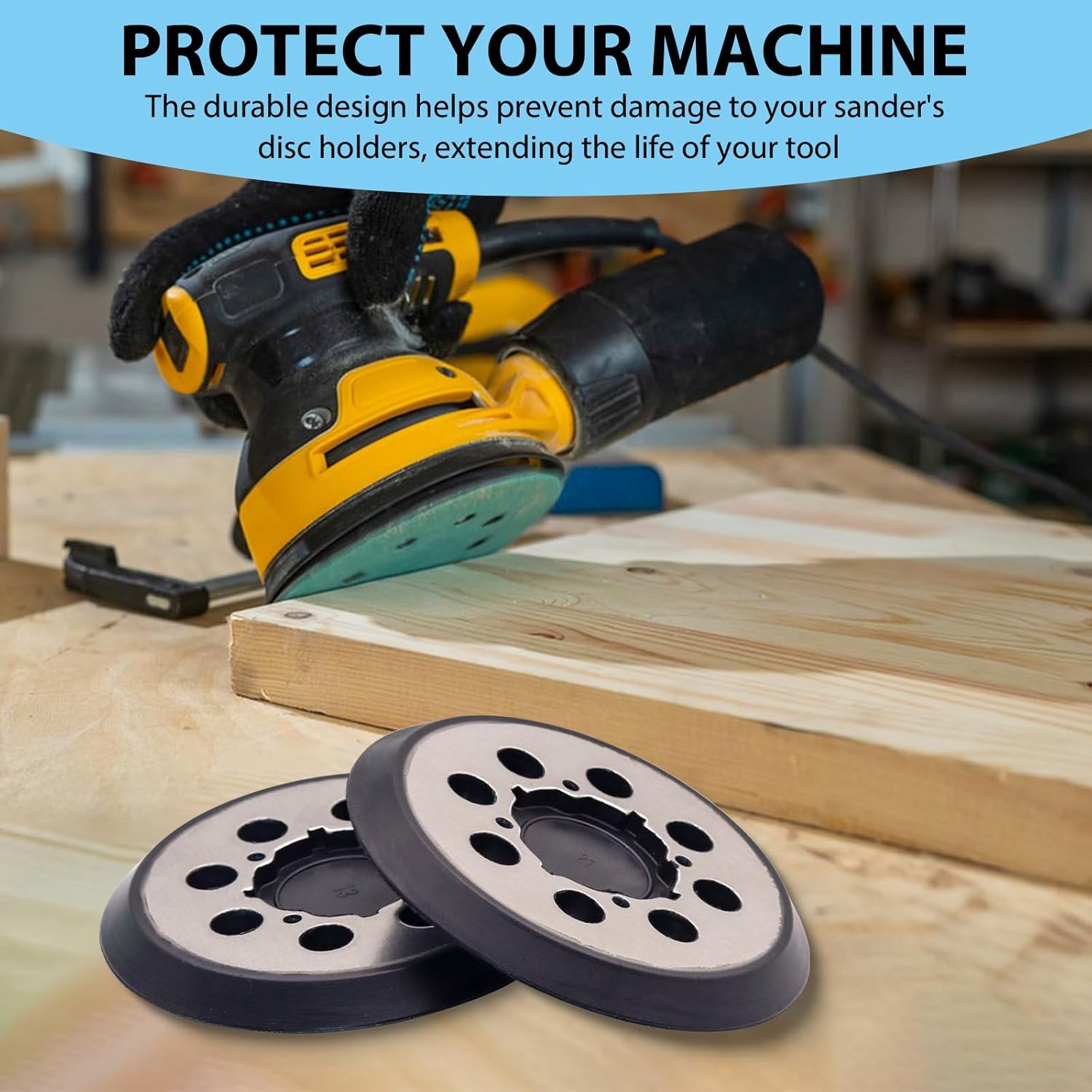 2 Pack Sander Replacement Pads, 5 Inch Metal Sanding Pad Competible with DEWALT DWE6423, 6423K, DWE6421, 6421K, DCW210B Random Orbit Sanders, DWE64233 N329079 Replacement Sander Pad