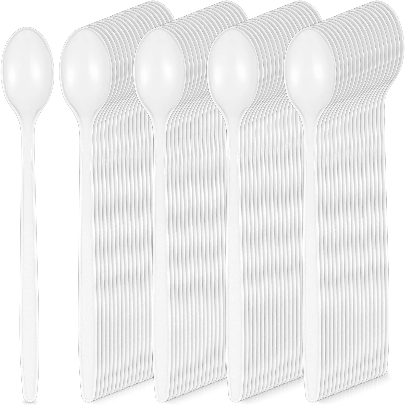 8" Long Soda/Sundae Spoons (Red, 100) Health & Household